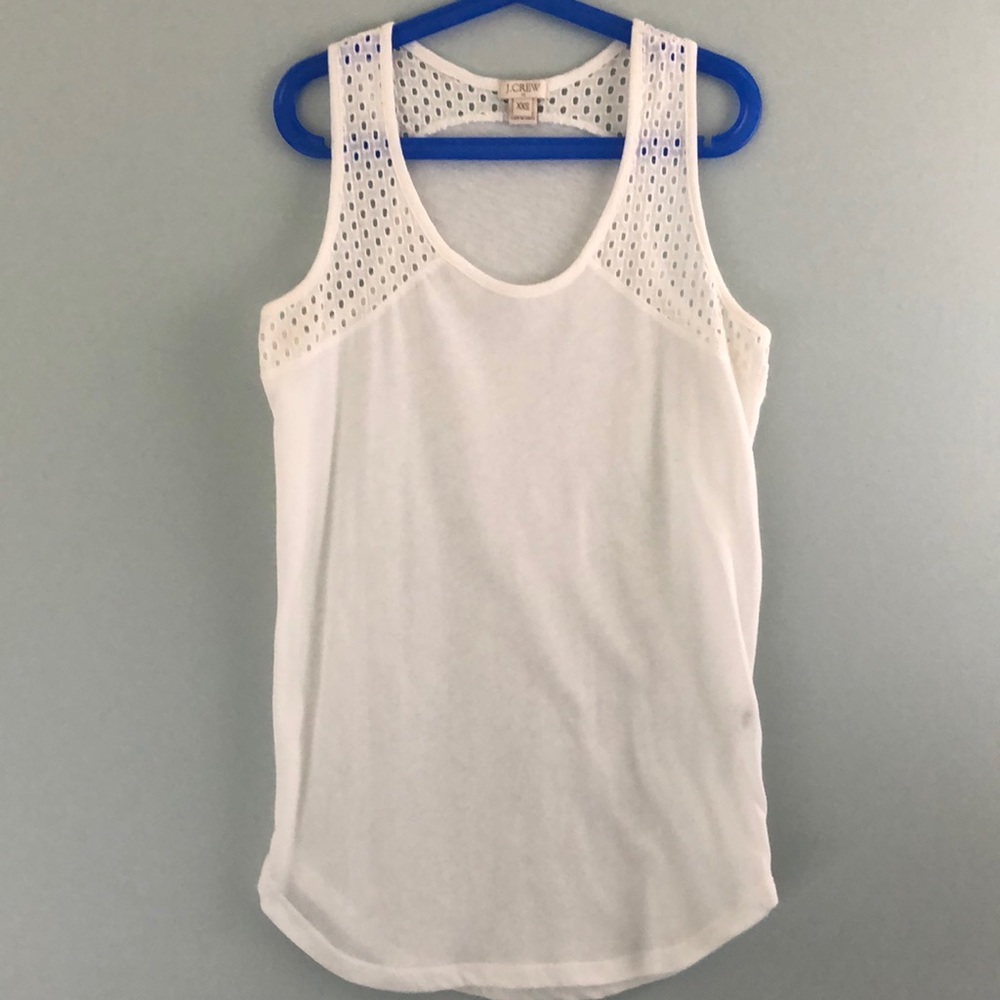 J.Crew white eyelet top- XXS